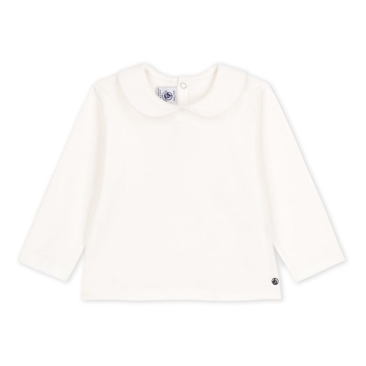 Capeline Organic Cotton Peter Pan Collar Blouse White- Product image n°0