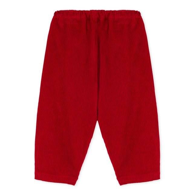 Colas Velour Trousers Red