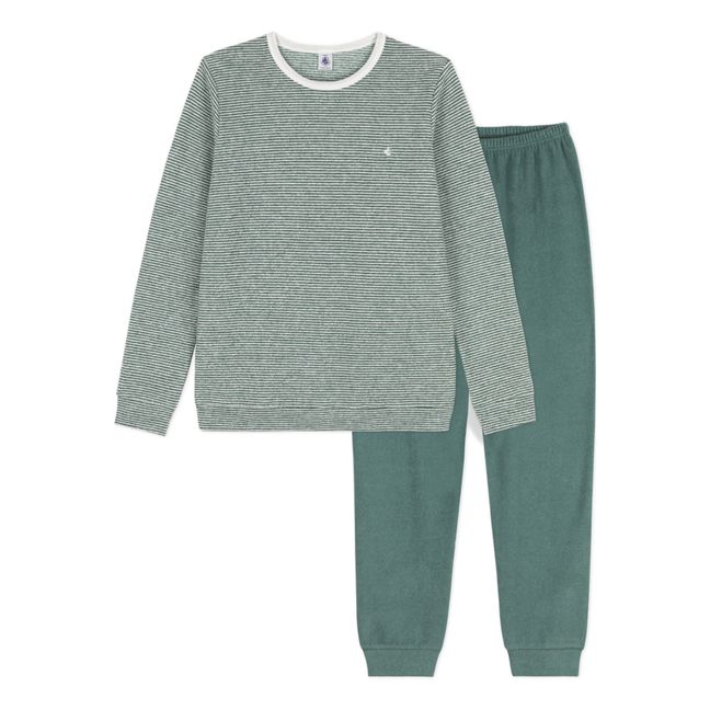 Pyjama Coton et Modal Recyclé Castelli - Collection Adulte - Vert foncé