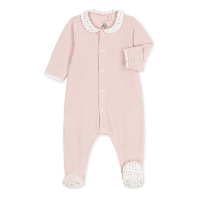 Cagneux Organic Cotton Velour Pyjamas Pink