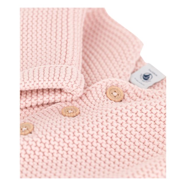 Cardigan Tricot Point Mousse Clothilde Rose