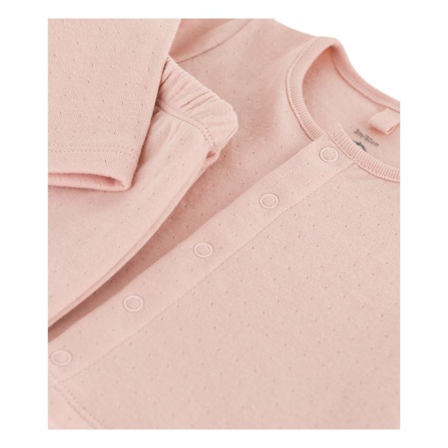 Calife Organic Cotton Top & Bottom Set Pink
