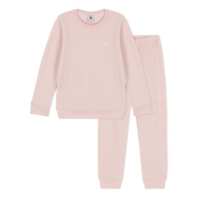 Cison Recycled Terry Cloth Pyjamas | Pale pink