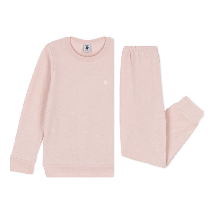 Cison Recycled Terry Cloth Pyjamas | Pale pink- Product image n°2