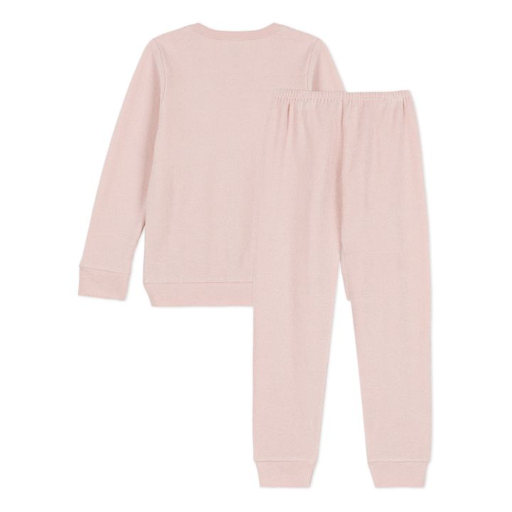 Cison Recycled Terry Cloth Pyjamas | Pale pink- Product image n°3