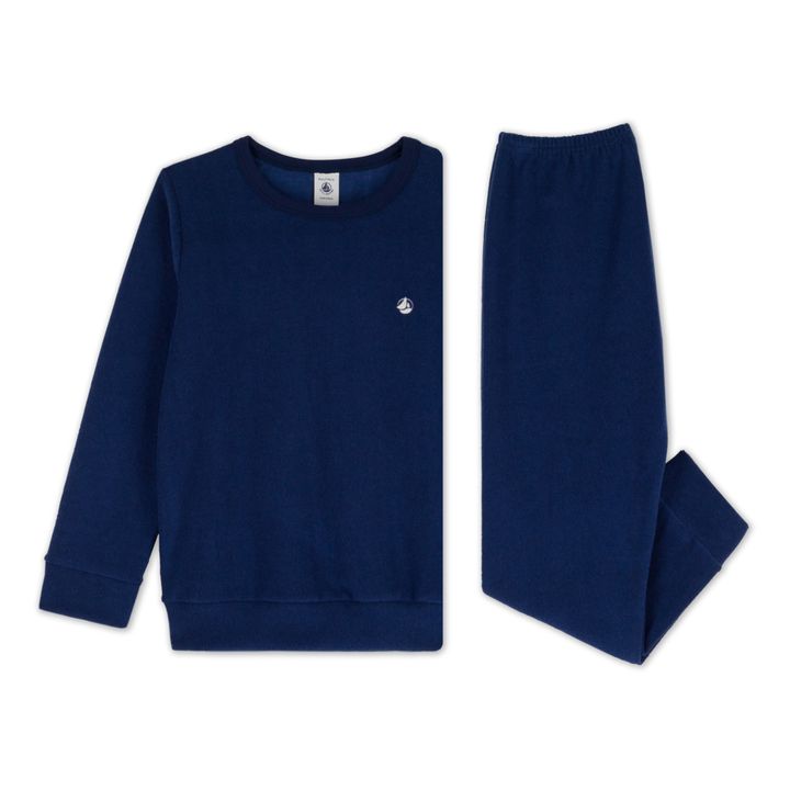 Cison Recycled Terry Cloth Pyjamas | Nachtblau- Produktbild Nr. 2