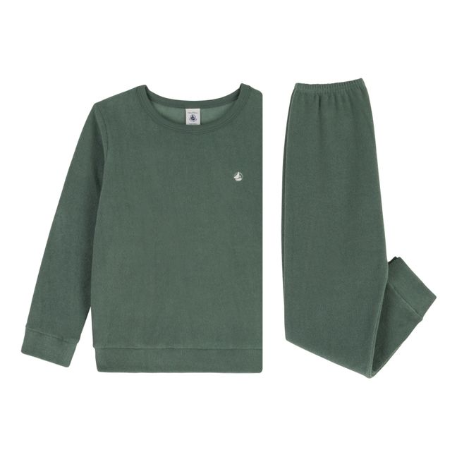 Cison Recycled Terry Cloth Pyjamas Verde Oscuro