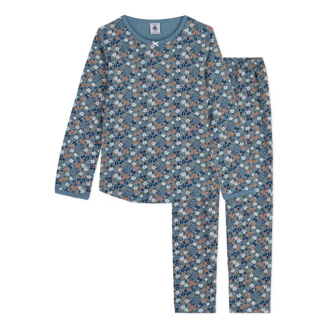 Claudette Organic Cotton Pyjamas | Azul Gris