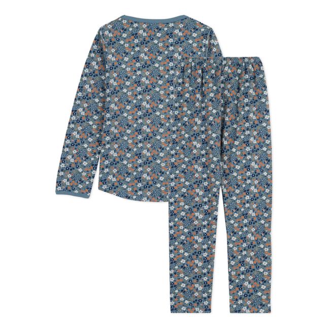 Pyjama Coton Bio Claudette Bleu gris