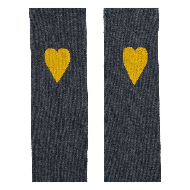 Legging Cœurs | Gris chiné