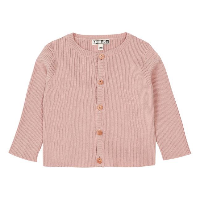 Minot Wool and Cotton Cardigan | Pink