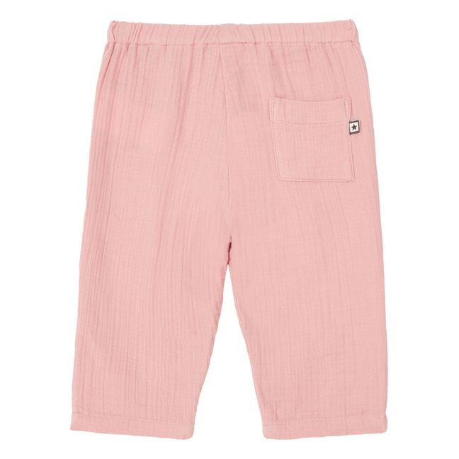 Hose aus Bio-Baumwollgaze Futur | Rosa