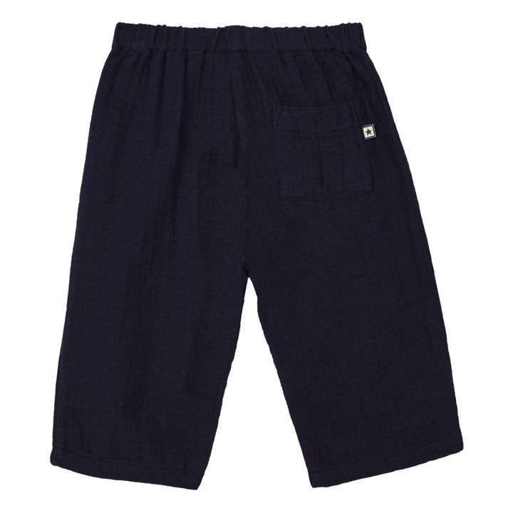 Pantalon Gaze de Coton Futur | Bleu marine- Image produit n°1