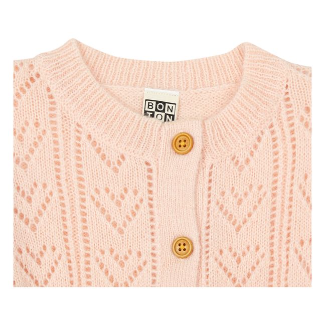 Toutcoeur Openwork Cardigan | Pale pink