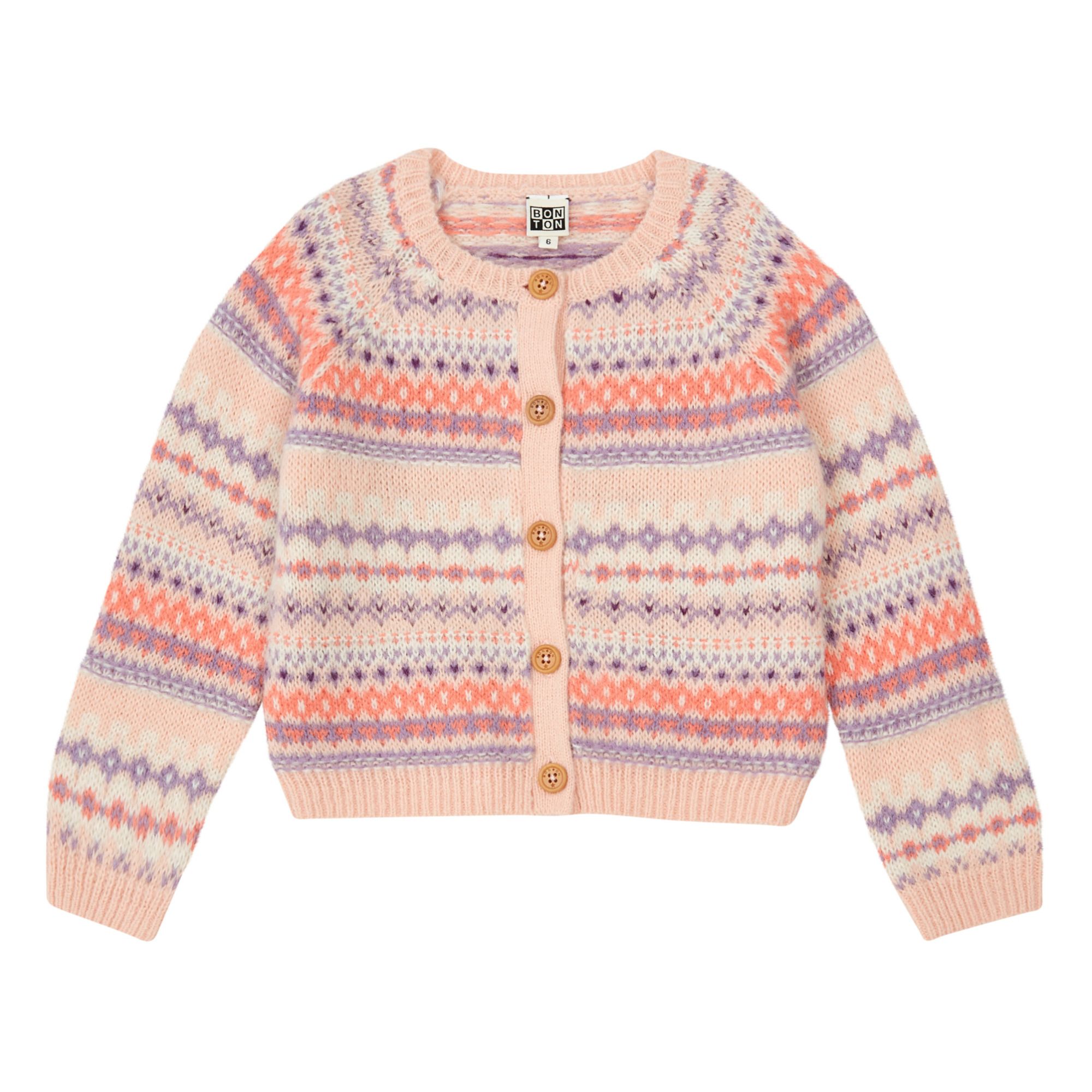 Toudou Jacquard Cardigan Pale pink 