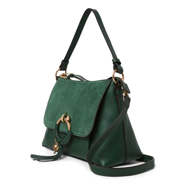 Joan Dual-Material Bag Verde scuro