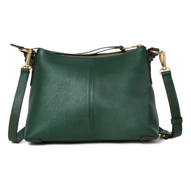 Joan Dual-Material Bag Dark green