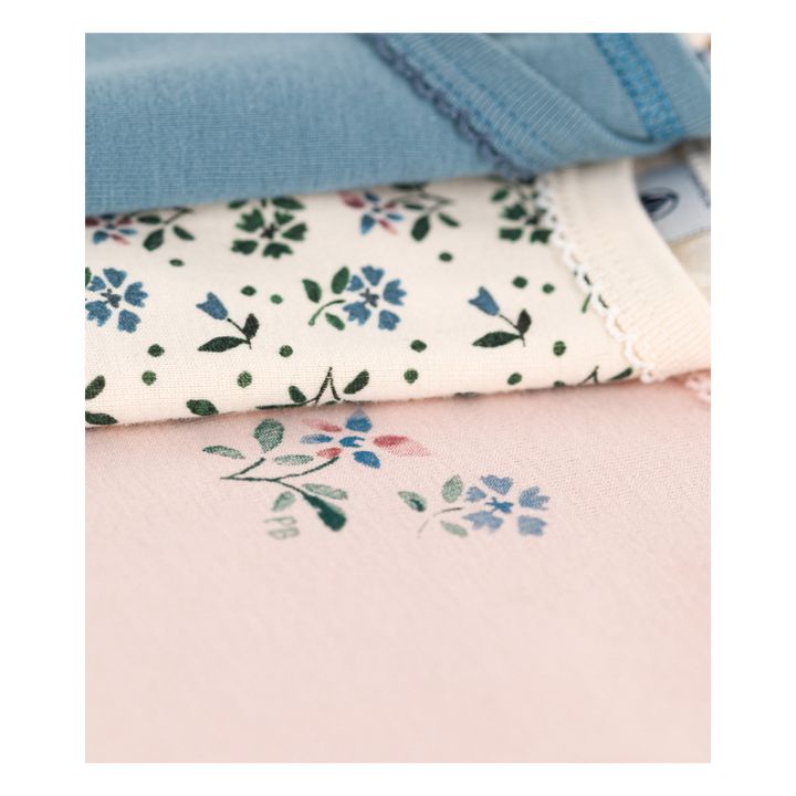 Fleurette Organic Cotton Baby Bodysuits - Set of 3 | Rosa Palo- Imagen del producto n°1