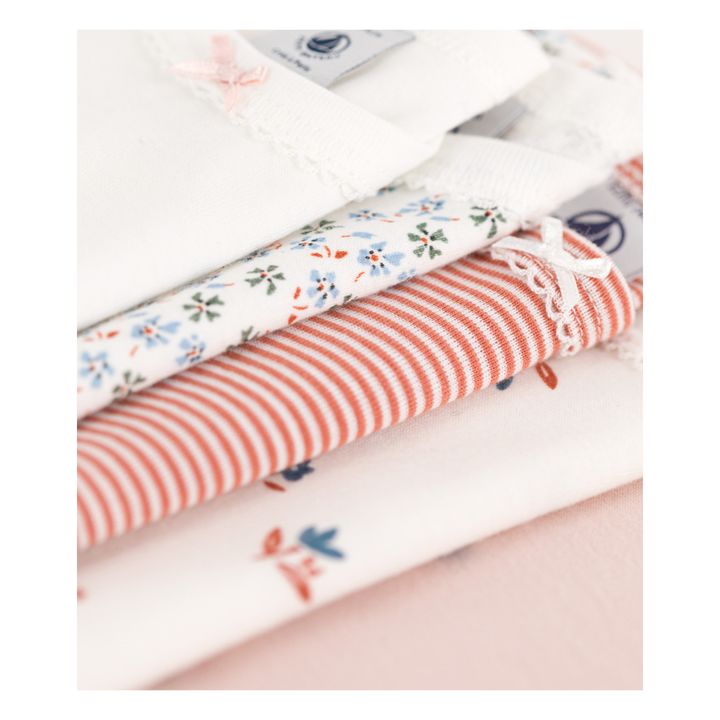 Tulipo Organic Cotton Baby Bodysuits - Set of 5 | Seidenfarben- Produktbild Nr. 1