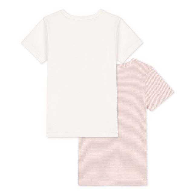 Organic Cotton Milleraies T-shirts - Set of 2 Ecru