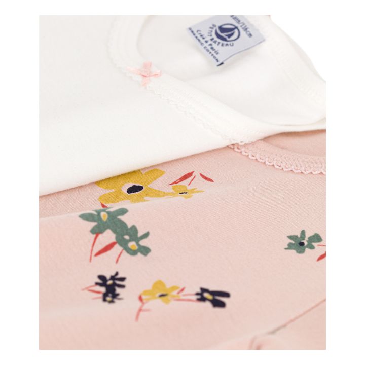 Organic Cotton Flower T-shirts - Set of 2 | Rosa Melocotón- Imagen del producto n°1