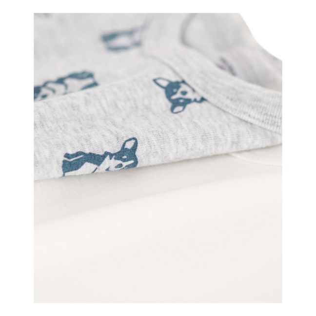 Organic Cotton Dog T-shirts - Set of 2 Grau