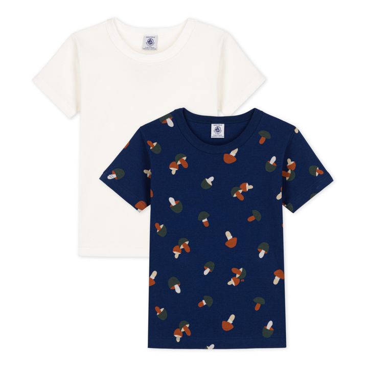 Organic Cotton Mushroom T-shirts - Set of 2 | Blau- Produktbild Nr. 0