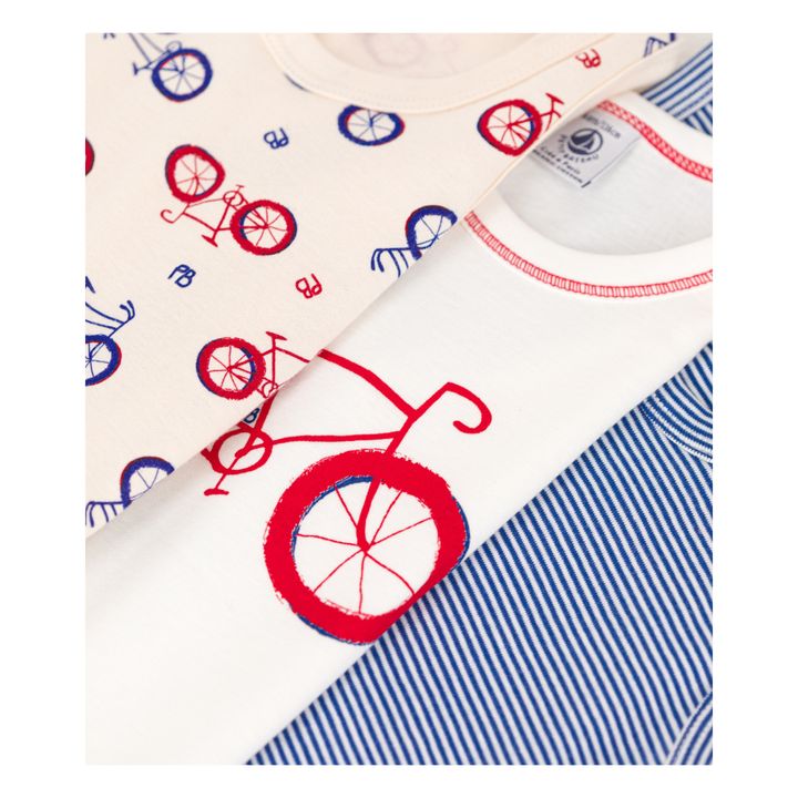 Organic Cotton Bicycle Tank Tops - Set of 3 Cream- Product image n°1