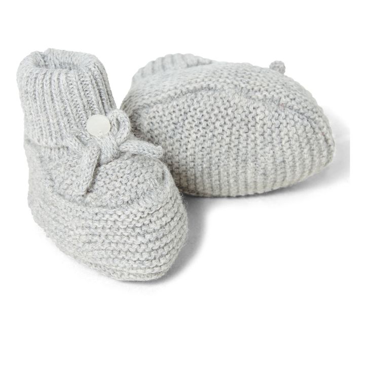 Cotton, Wool and Cashmere Booties Gris Jaspeado- Imagen del producto n°1
