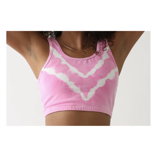 Sirena Herringbone Crop Top | Rosa