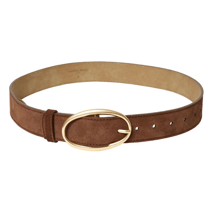 Iris Suede Leather Belt - 35 mm Chocolate- Imagen del producto n°1