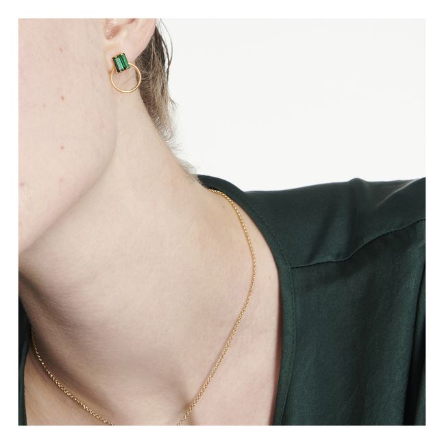 Zazie Small Earrings | Green