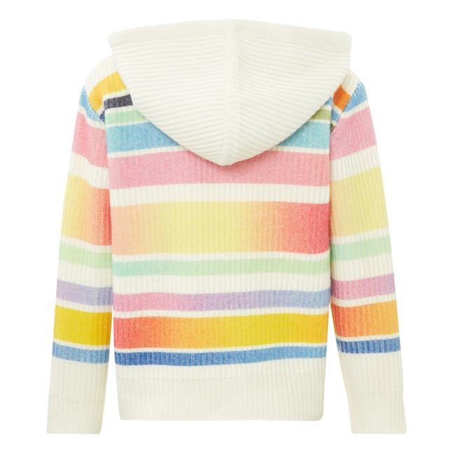 Strick-Sweatshirt Bo-Kapp Streifen Merino | Seidenfarben