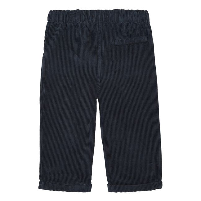 Exclusivité Marlot x Smallable - Pantalon Velours Côtelé Marlito Bleu marine