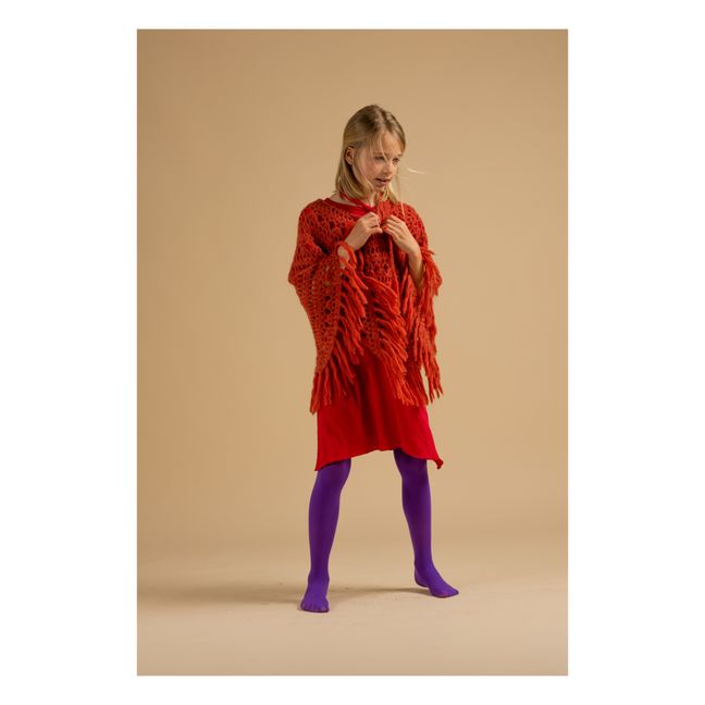 Poncho Mohair Rouge