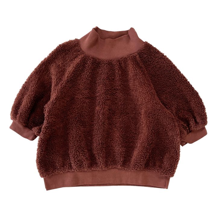 Organic Cotton Turtleneck Sweatshirt | Brown- Product image n°0