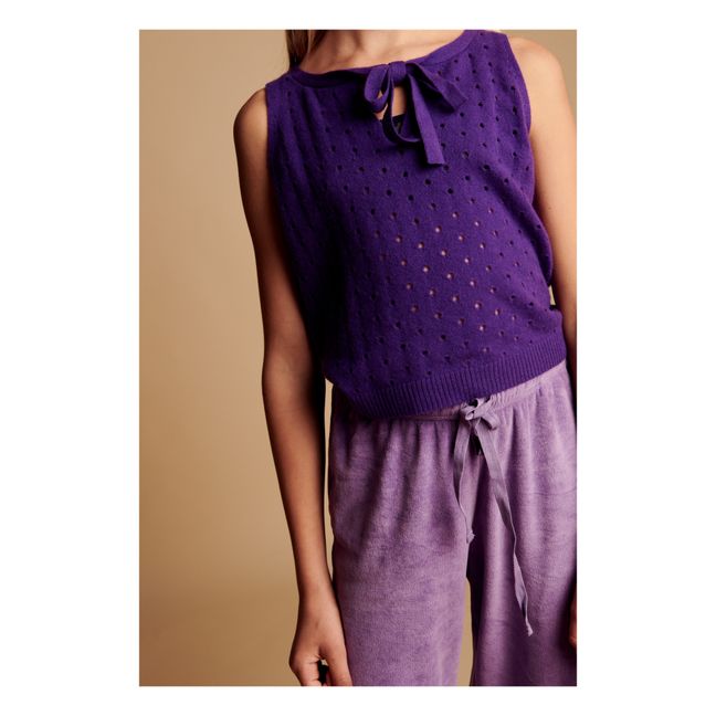 Woollen Vest Purple