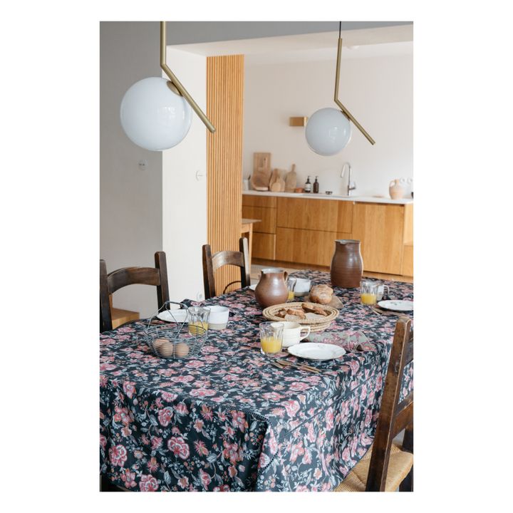 Carla Organic Cotton Tablecloth Carbón- Imagen del producto n°1
