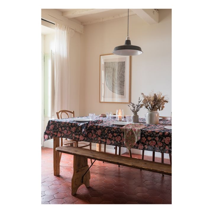 Carla Organic Cotton Tablecloth Carbón- Imagen del producto n°5