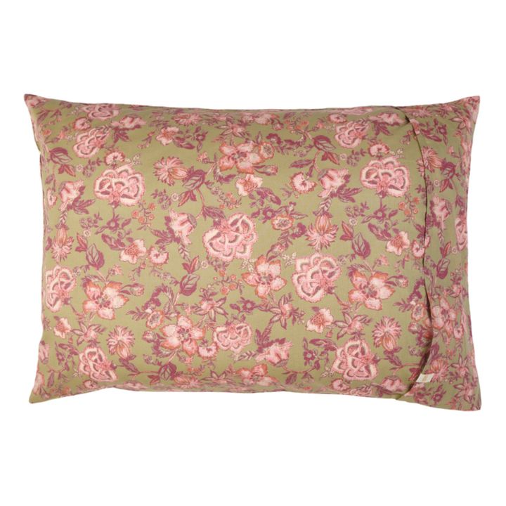 Valerie Organic Cotton Pillowcase Verde Kaki- Imagen del producto n°4