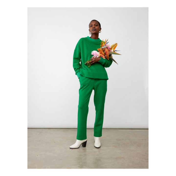 Travis Woollen Sweatshirt | Smaragdgrün- Produktbild Nr. 0