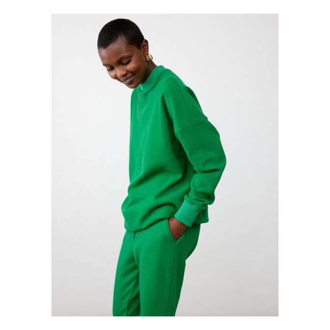 Travis Woollen Sweatshirt Smaragdgrün
