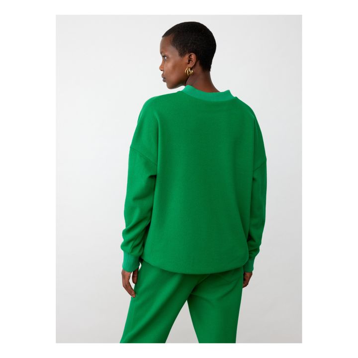 Travis Woollen Sweatshirt | Smaragdgrün- Produktbild Nr. 4