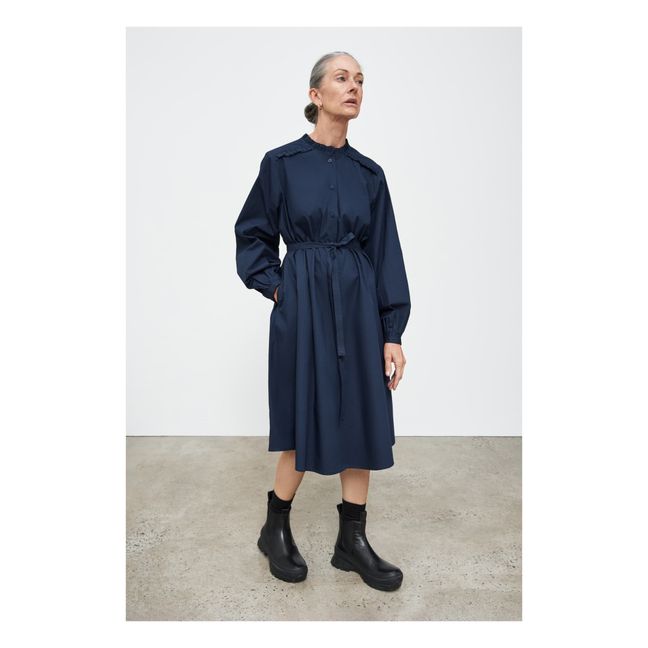 Poppy Organic Cotton Dress | Azul Marino