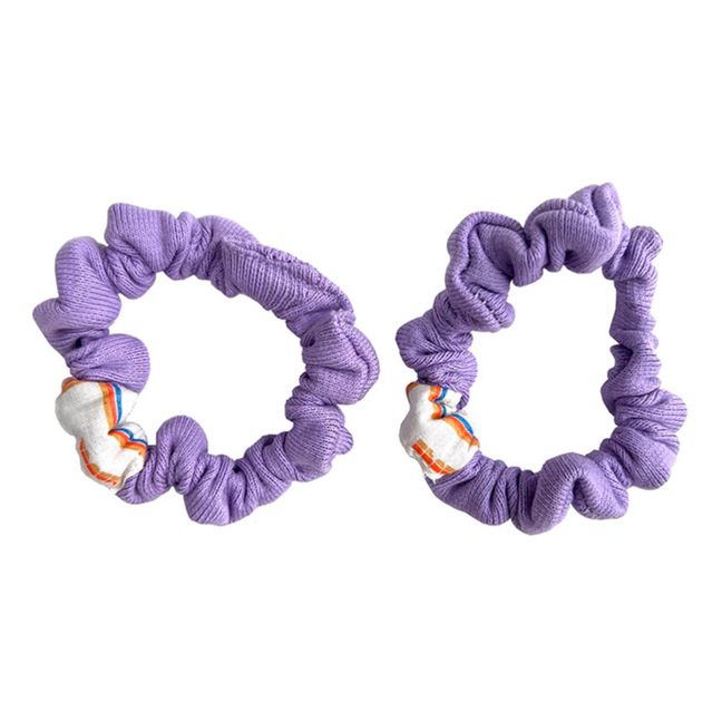 Jersey Scrunchies - Set of 2 | Purple
