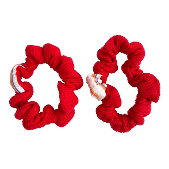 Rib Scrunchies - Set of 2 | Rojo