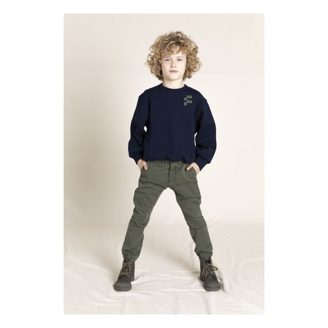 Pantalone, modello: Chino, vita elasticizzata Skater Verde militare
