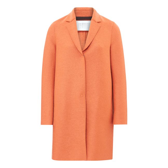 Cocoon Pressed Wool Coat | Rojo ladrillo