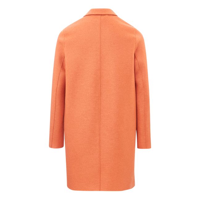 Cocoon Pressed Wool Coat | Rojo ladrillo
