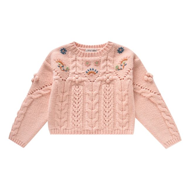 Georgette Hand-Embroidered Jumper | Rosa